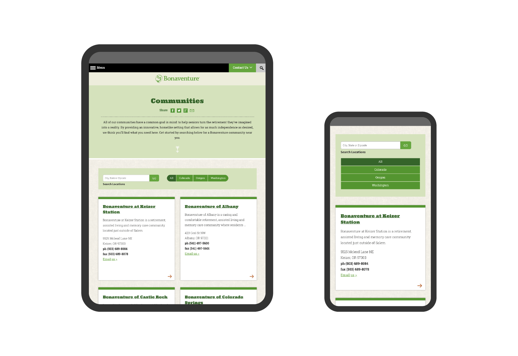 Bonaventure - web mobile