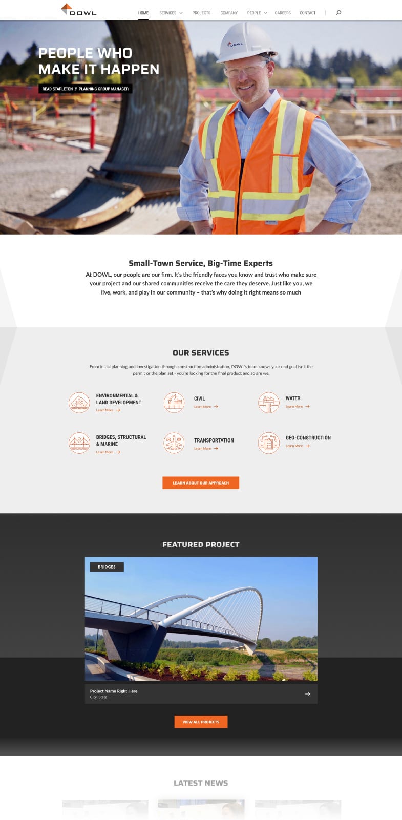 DOWL Engineering - Website Redesign