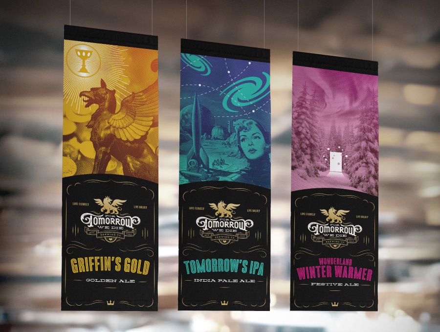 beer label banner design sample