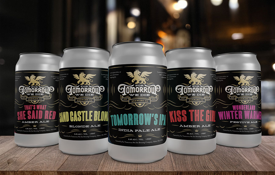 beer label design mockup