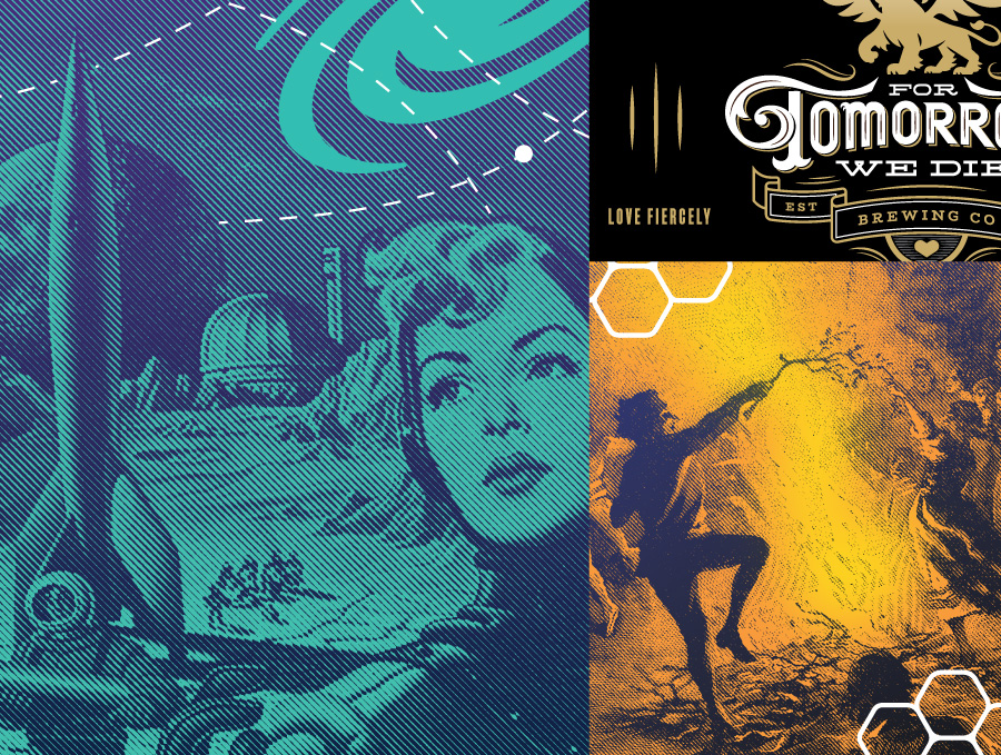 beer label design detail