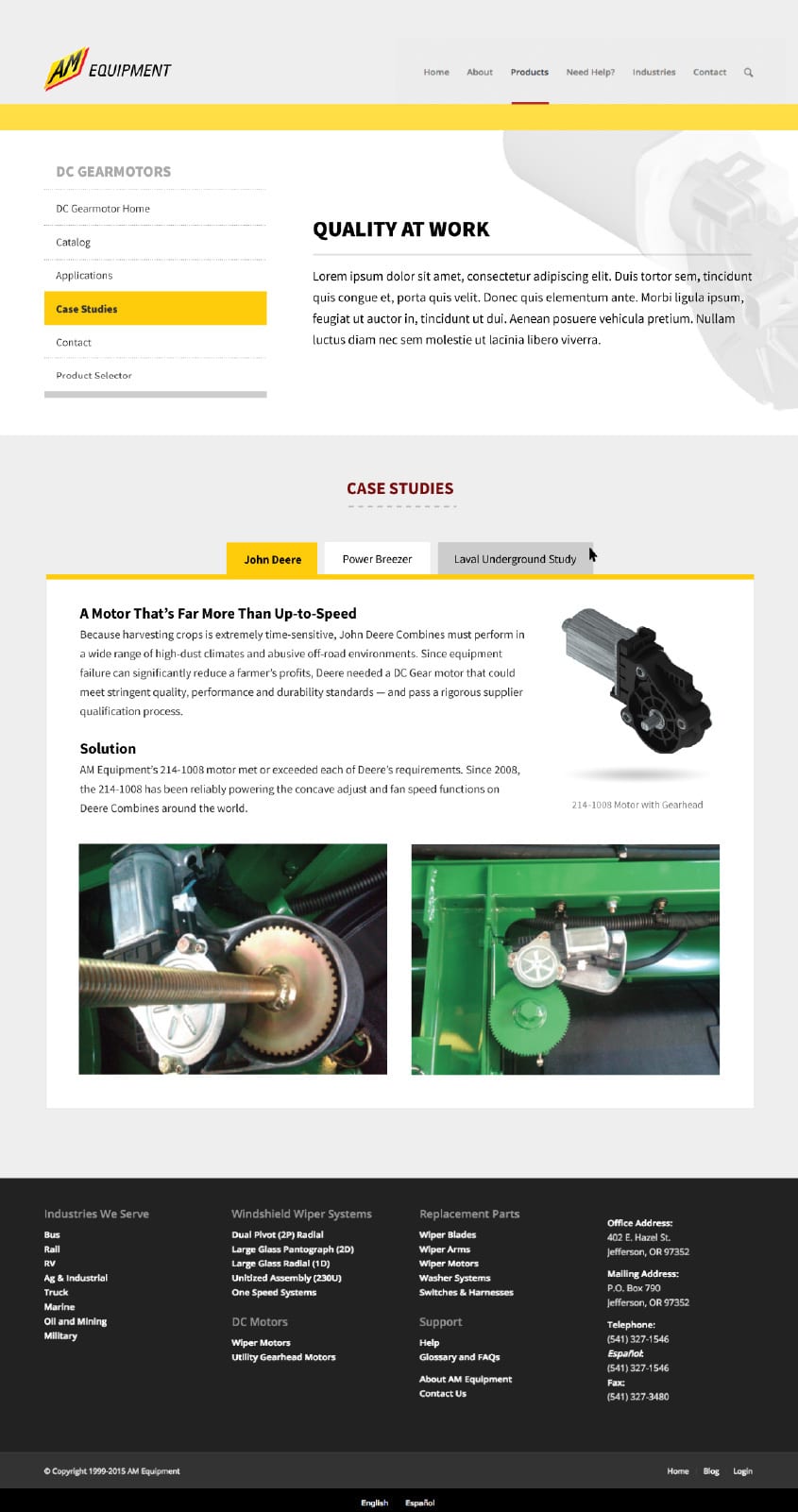 AM web DC case study